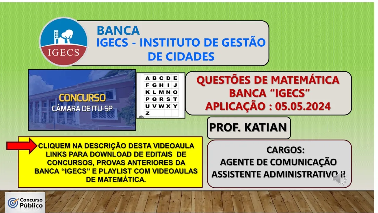 IGECS - Câmara de Vereadores de Itu/SP - Assistente Administrativo II - Agente de Comunicação