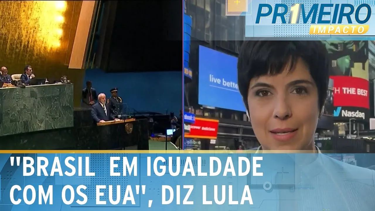Lula: "É a 1ª vez em 500 anos que Brasil senta em igualdade com os EUA" |Primeiro Impacto (20/09/23)