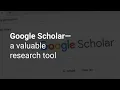 Best uses for Google Scholar