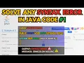 Fix Java Syntax Errors FAST No More Memorizing Code - Beginner to Pro Guide