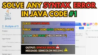 Fix Java Syntax Errors FAST No More Memorizing Code - Beginner to Pro Guide