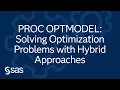 PROC OPTMODEL Solving Optimization Problems with Hybrid Approaches