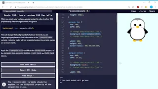 Basic CSS Use a custom CSS Variable freeCodeCamp