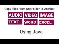 Copy Text Image files from one folder to another using Java