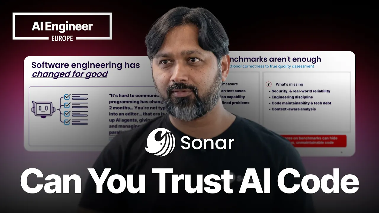 Can LLMs generate Enterprise Quality Code? — Prasenjit Sarkar, Sonar: video thumbnail