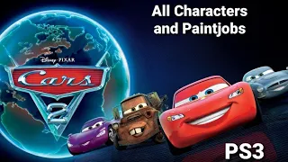 All Characters And Paintjobs In Cars 2 The Video Game PS3 
