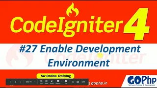 Enable development environment in CodeIgniter 4