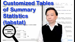 Customized Tables of Summary Statistics tabstat Stata Tutorials Topic 21