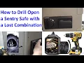 553 How to Drill Open Sentry Safe 1250 Lost Combination