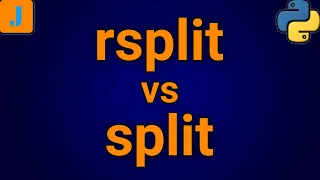 Python rsplit vs split