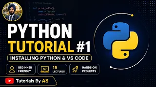 Python Tutorial How to Install Python VS Code 2026 Python for Beginners Tutorials By AS