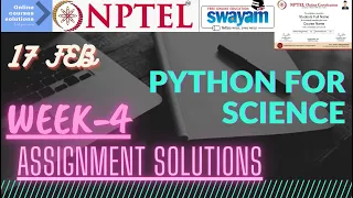 NPTEL Python For Data Science Week-4 Assignment Solutions Nptel Answers