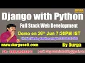 Web Development DJANGO with PYTHON Online Training in DURGASOFT