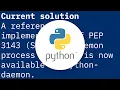 How do you create a daemon in Python