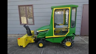 Homemade cab for John Deere X370 snowblower