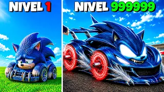 DE COCHE de SONIC LOBO NIVEL 1 a NIVEL 1.000.000 en GTA 5 !! (Sonic Movie mod)