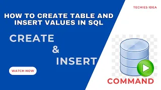 Create table in sql and insert values in SQL developer in hindi