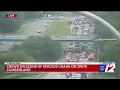 Rollover crash blocks I-295 North in Cumberland