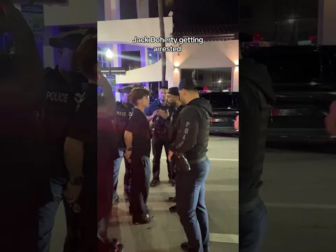 Entitled YouTuber gets arrested #jackdoherty #police #arrested #shorts