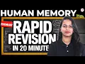 Class 11 Psychology Chapter 6 Memory Rapid Revision by Savvy Mam