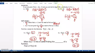 Unit 3 Function notation