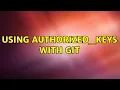 Ubuntu Using authorized - keys with git