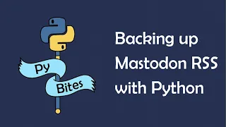 Using Python feedparser sqlite-utils GitHub Actions to backup Mastodon feeds