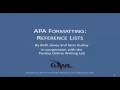 APA Reference Lists A More Detailed Explanation