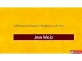 Differences between Exception and Error