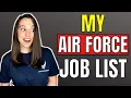 Air Force Job Selection - Submitting my job list with my recruiter