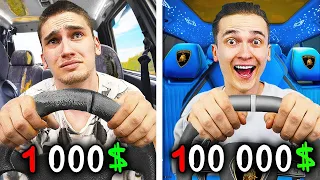 24 часа В МАШИНЕ за 1000$ 10 000$ и 100 000$