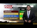 Chance of a round of storms in the evening Occasional showers possible overnight