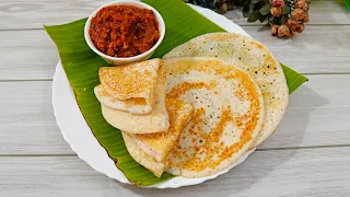 Instant Soft Sponge Dosa & Spicy Raw onion Chutney