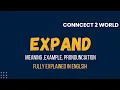 What Does expand Means Meanings And Definitions With expand in ENGLISH