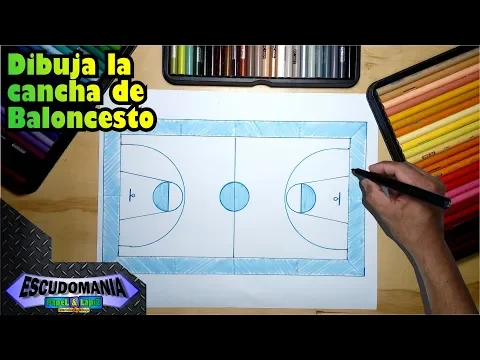 Download MP3 Dibuja la cancha de Baloncesto con medidas a escala 1:123