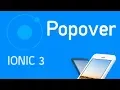 Ionic 3 Tutorial Component Popover