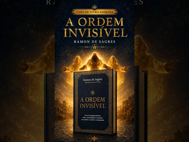 Capa animada do livro A Ordem Invis&iacute;vel, de Ramon de Sagres