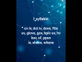 Words and Phrases that rhyme with LOVE Rhyme Scheme