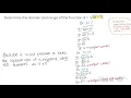 BONUS Domain and Range With a Square Root Function Functions Lulumath