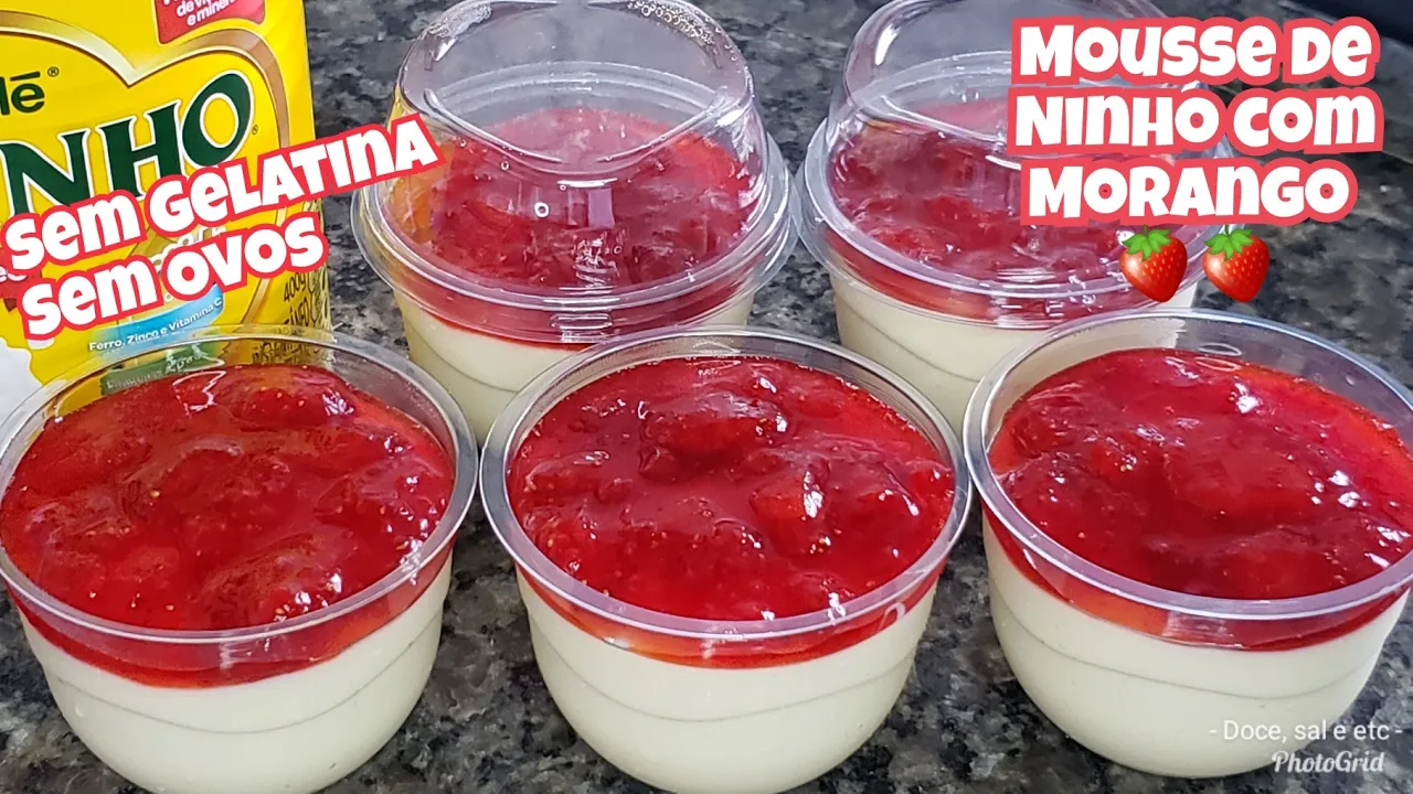 A Receita de Hoje é Gelatina Recheada com Mousse. É uma delícia, e fica linda na mesa de final de An. 