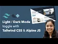 Light Dark Mode toggle using Tailwind CSS Alpine JS