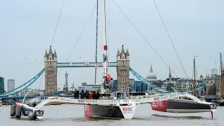 Francis Joyon interview after 30m trimaran IDEC Sport breaks Hong Kong-London speed sailing record