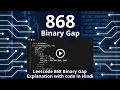 Leetcode 868 Binary Gap Explanation with code in Hindi