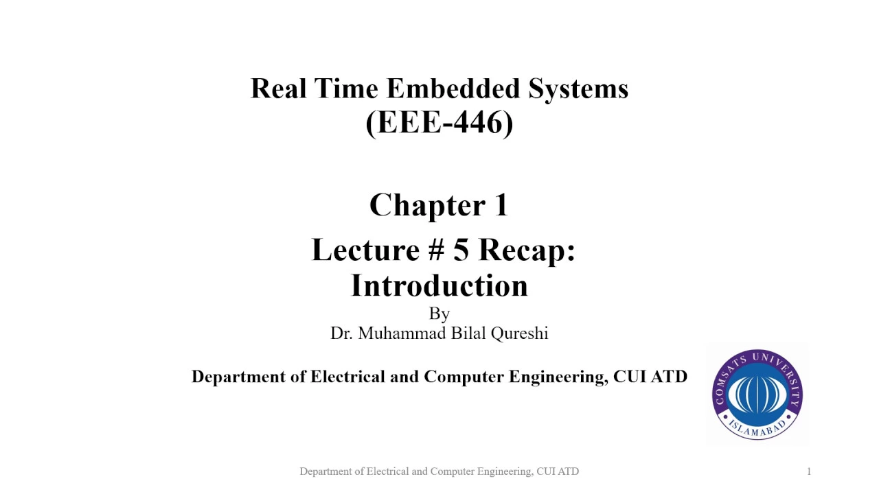 1 Lecture # 5 RTES
