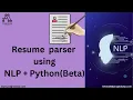 NLP Based Resume Parser Using BERT In Python