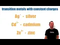 Transition Metals in Ionic Compounds