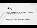 Utility Meaning