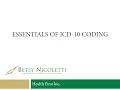 HealthFirst ICD10 Webinar Essentials of ICD10 Coding for All Specialties