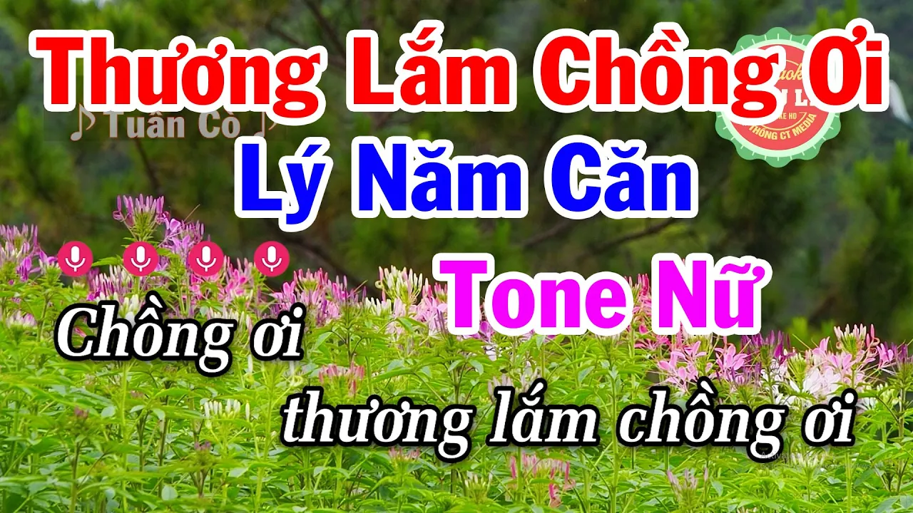 Karaoke Thương Lắm Chồng Ơi Lý Năm Căn Tone Nữ | Điệu Lý Cải Lương Nam Bộ Hay