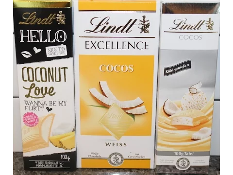 Download MP3 Lindt: Hello Coconut Love \u0026 White Chocolate Coconut Thick \u0026 Thin Review